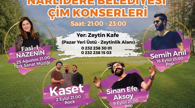 Narlıdere Belediyesi Çim Konserleri başlıyor!