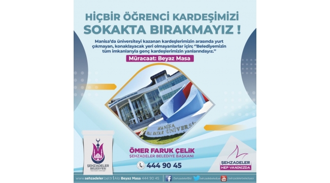 Başkan Çelik "Öğrencileri dışarda bırakmayız"