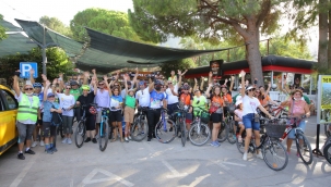 Efes Selçuk'ta Avrupa Hareketlilik Haftası'nda bisiklet turu düzenlendi