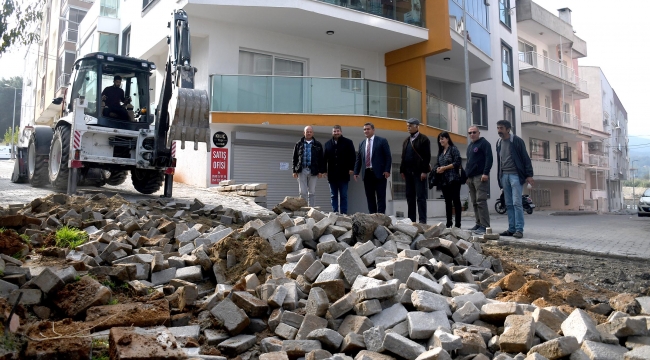 Ada'da yol çalışmaları sürüyor