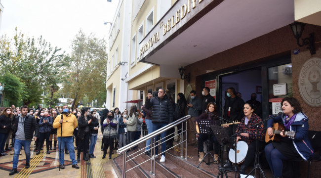 Kadınların sesi Bornova'dan yükseldi