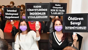 Narlıdere'nin kadınları 'şiddete hayır' dedi!