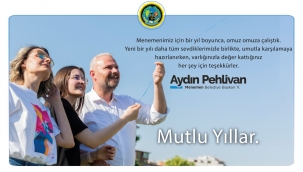 Menemen'de, Pehlivan'dan yeniyıl mesajı var!