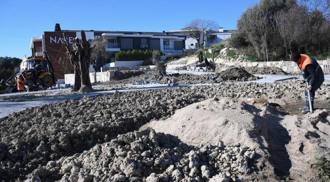 Ada'da Behice Boran Parkı'nın yapım çalışmalarında son aşamaya gelindi