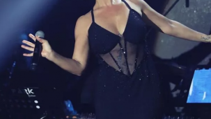 Hülya Avşar'dan dikkat çeken elbise 