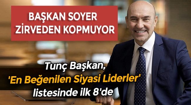 Tunç Başkan, 'En Beğenilen Siyasi Liderler' listesinde ilk 8'de