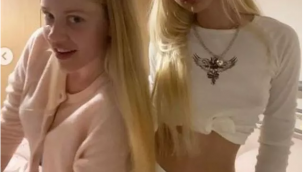 Aleyna Tilki ve Serel Yereli'den yatak pozu