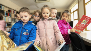  Bucalı miniklerden kütüphane ziyareti
