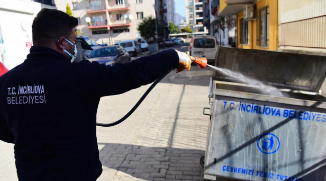 İncirliova'da ilaçlama çalışmalarına devam ediyor