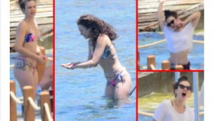 Melisa Şenolsun kendini serin sulara bıraktı! 