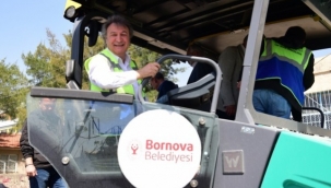 Bornova'da asfalt hamlesi