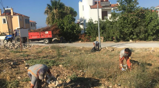 Cunda'da yaz temizliği devam ediyor