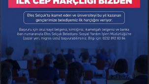 Efes Selçuk Belediyesi gençlere ilk harçlıklarını veriyor!