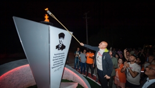 Zafer Yolu kafilesi Afyon'dan İzmir'e meşaleyle yola çıktı