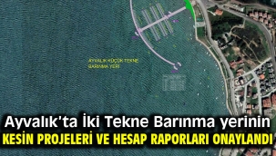 Ayvalık'ta İki Tekne Barınma yerinin kesin projeleri ve hesap raporları onaylandı