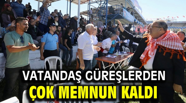 VATANDAŞ GÜREŞLERDEN ÇOK MEMNUN KALDI