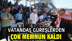 VATANDAŞ GÜREŞLERDEN ÇOK MEMNUN KALDI