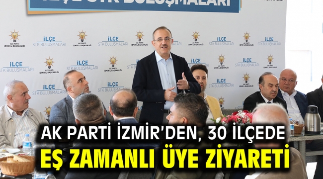 AK Parti İzmir'den, 30 ilçede eş zamanlı üye ziyareti