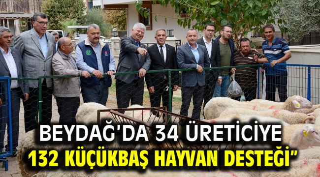 BEYDAĞ'DA 34 ÜRETİCİYE 132 KÜÇÜKBAŞ  HAYVAN DESTEĞİ"