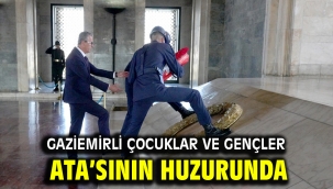 Gaziemirli çocuklar ve gençler Ata'sının huzurunda