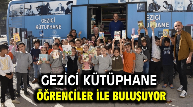 GEZİCİ KÜTÜPHANE ÖĞRENCİLER İLE BULUŞUYOR