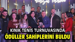Kınık Tenis Turnuvasında ödüller sahiplerini buldu