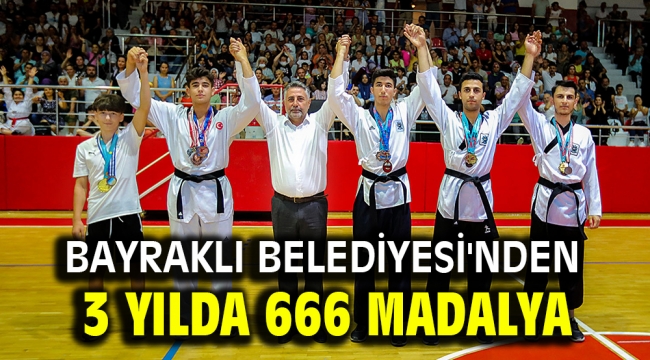 Bayraklı Belediyesi'nden 3 yılda 666 madalya