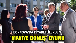 Bornova'da diyabetlilerden 'Maviye Dönüş' oyunu
