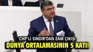 CHP'li Sındır'dan zam çıkışı: Dünya ortalamasının 5 katı!