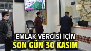 Emlak vergisi için son gün 30 Kasım