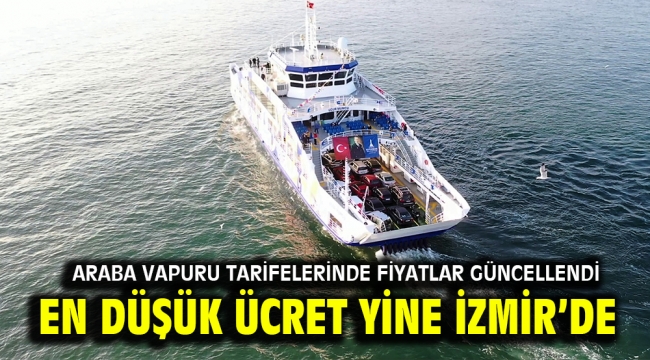 En düşük ücret yine İzmir'de