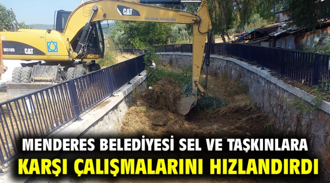 Menderes Belediyesi sel ve taşkınlara karşı çalışmalarını hızlandırdı