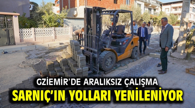 Sarnıç'ın yolları yenileniyor