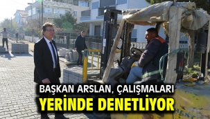 Başkan Arslan, çalışmaları yerinde denetliyor