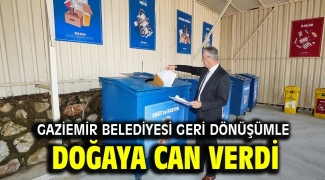 Gaziemir Belediyesi geri dönüşümle doğaya can verdi