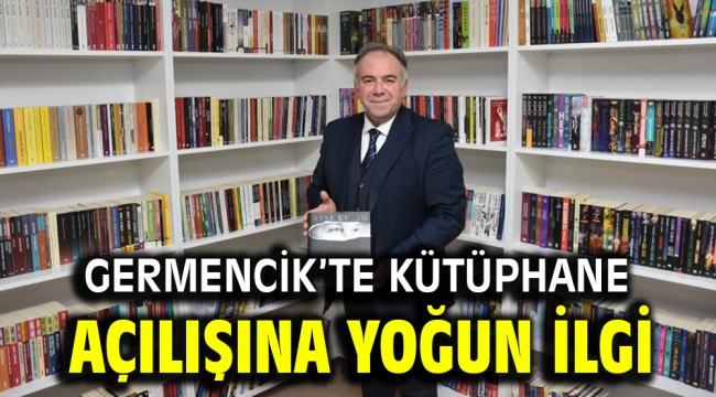 Germencik'te kütüphane açılışına yoğun ilgi