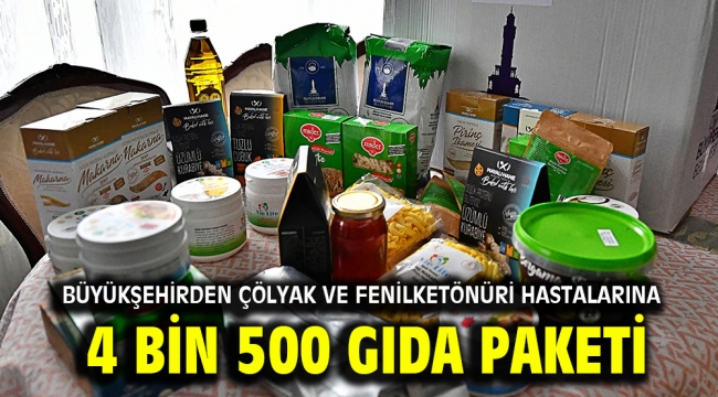 İzmir Büyükşehir Belediyesi'nden çölyak ve fenilketönüri hastalarına 4 bin 500 gıda paketi