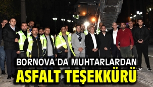 Muhtarlardan asfalt teşekkürü