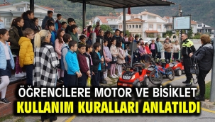Öğrencilere motor ve bisiklet kullanım kuralları anlatıldı