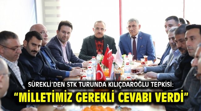 Sürekli'den STK turunda Kılıçdaroğlu tepkisi: "Milletimiz gerekli cevabı verdi."