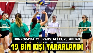Bornova'da 12 branştaki kurslardan 19 bin kişi yararlandı