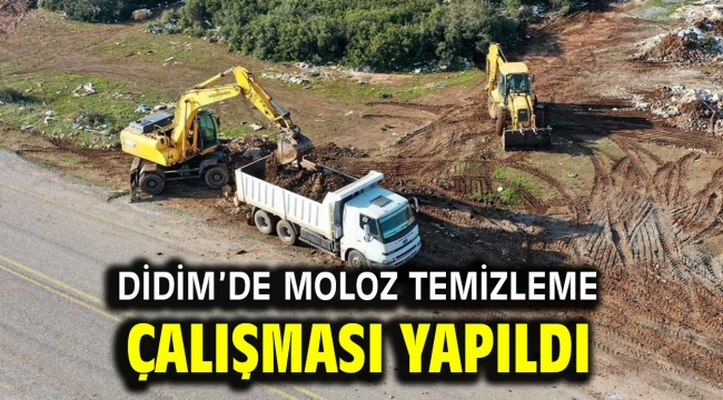 DİDİM'DE MOLOZ TEMİZLEME ÇALIŞMASI YAPILDI