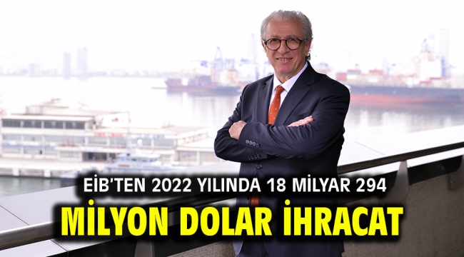 EİB'ten 2022 yılında 18 milyar 294 milyon dolar ihracat