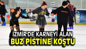 İzmir'de karneyi alan buz pistine koştu
