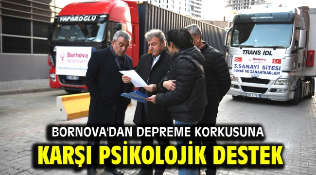 Bornova'dan depreme korkusuna karşı psikolojik destek