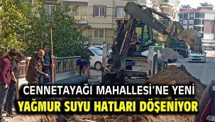 Cennetayağı Mahallesi'ne yeni yağmur suyu hatları döşeniyor