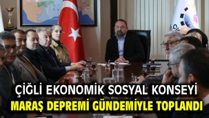 Çiğli Ekonomik Sosyal Konseyi Maraş depremi gündemiyle toplandı