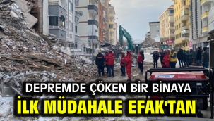 Depremde Çöken Bir Binaya İlk Müdahale EFAK'tan