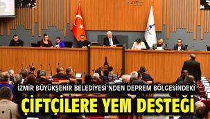 İzmir Büyükşehir Belediyesi'nden deprem bölgesindeki çiftçilere yem desteği