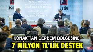 Konak'tan deprem bölgesine 7 milyon TL'lik destek